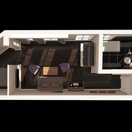 Arabel Design Apartments Berlin Ruang foto 3D rendering of a typical studio apartment